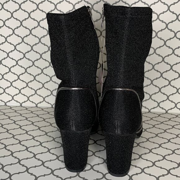 ROOM OF FASHION Metallic Mesh Booties - Picture 5 of 6